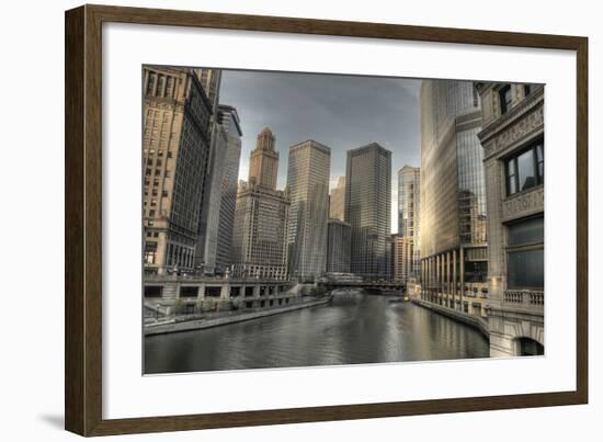 Chicago River Early Morning-null-Framed Art Print