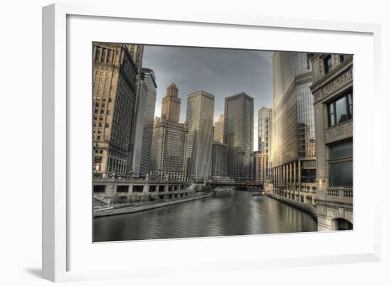 Chicago River Early Morning-null-Framed Art Print