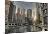 Chicago River Early Morning-null-Mounted Art Print