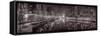 Chicago River East BW-Steve Gadomski-Framed Stretched Canvas