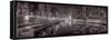 Chicago River East BW-Steve Gadomski-Framed Stretched Canvas