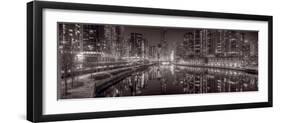 Chicago River East BW-Steve Gadomski-Framed Photographic Print