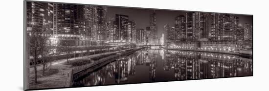 Chicago River East BW-Steve Gadomski-Mounted Photographic Print