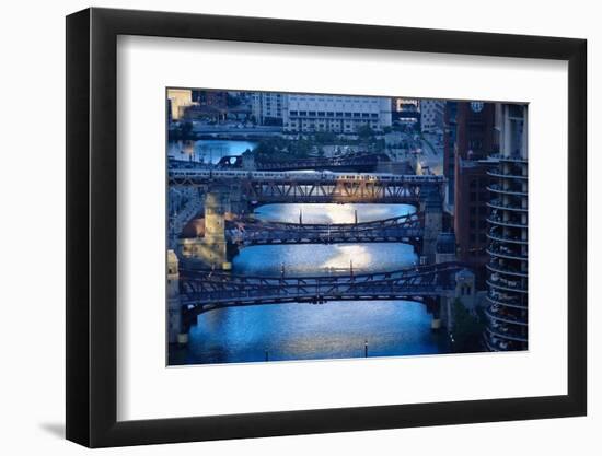 Chicago River First Light-Steve Gadomski-Framed Photographic Print