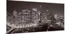 Chicago River Panorama BW-Steve Gadomski-Mounted Photographic Print