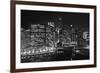 Chicago River Panorama BW-Steve Gadomski-Framed Photographic Print