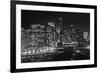 Chicago River Panorama BW-Steve Gadomski-Framed Photographic Print