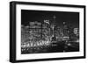 Chicago River Panorama BW-Steve Gadomski-Framed Photographic Print