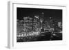 Chicago River Panorama BW-Steve Gadomski-Framed Photographic Print