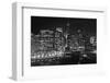 Chicago River Panorama BW-Steve Gadomski-Framed Photographic Print