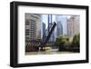 Chicago River Scene, Chicago, Illinois, United States of America, North America-Amanda Hall-Framed Photographic Print