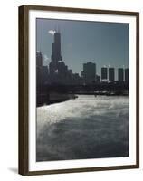 Chicago River Sears Tower-Beth A. Keiser-Framed Premium Photographic Print