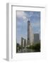 Chicago River Skyline View of the Willis Tower, Chicago, Illinois, USA-Cindy Miller Hopkins-Framed Photographic Print