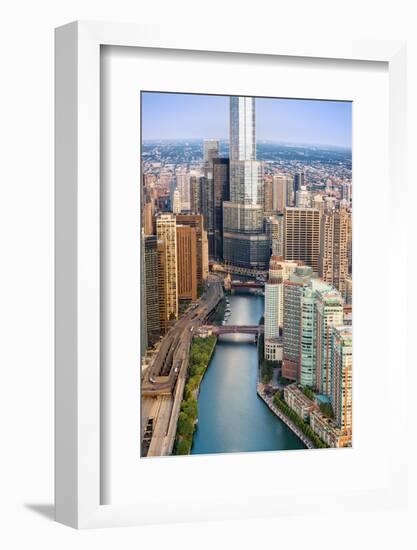 Chicago River Sunrise-Steve Gadomski-Framed Photographic Print