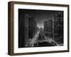 Chicago River Sunset BW-Steve Gadomski-Framed Premium Photographic Print