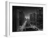 Chicago River Sunset BW-Steve Gadomski-Framed Premium Photographic Print