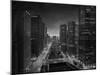 Chicago River Sunset BW-Steve Gadomski-Mounted Premium Photographic Print