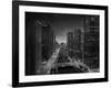 Chicago River Sunset BW-Steve Gadomski-Framed Photographic Print