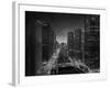 Chicago River Sunset BW-Steve Gadomski-Framed Photographic Print