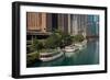 Chicago River Tour Boats-Steve Gadomski-Framed Photographic Print