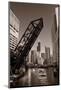 Chicago River Traffic BW-Steve Gadomski-Mounted Photographic Print