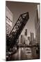 Chicago River Traffic BW-Steve Gadomski-Mounted Photographic Print