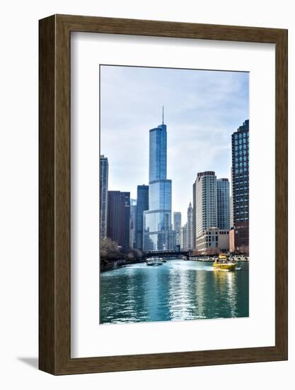 Chicago River Trump Tower-Patrick Warneka-Framed Photographic Print