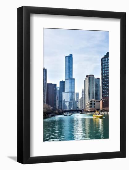 Chicago River Trump Tower-Patrick Warneka-Framed Photographic Print
