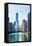 Chicago River Trump Tower-Patrick Warneka-Framed Stretched Canvas