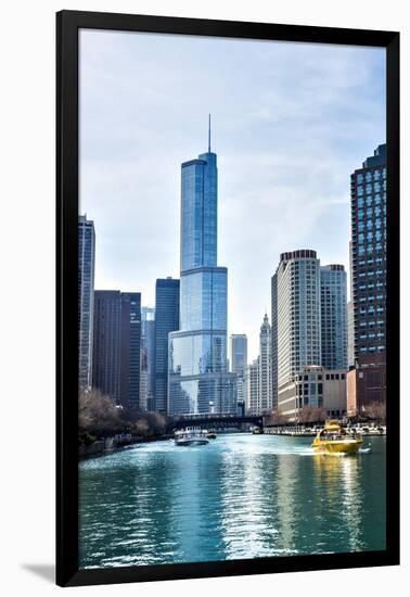 Chicago River Trump Tower-Patrick Warneka-Framed Photographic Print