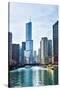 Chicago River Trump Tower-Patrick Warneka-Stretched Canvas