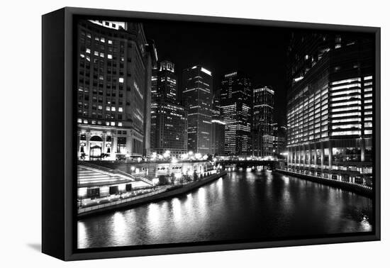 Chicago River-John Gusky-Framed Stretched Canvas