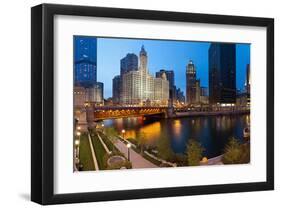 Chicago Riverside Michigan Ave-null-Framed Art Print