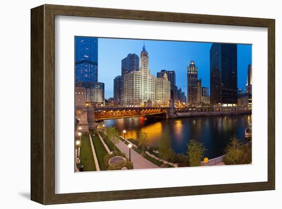 Chicago Riverside Michigan Ave-null-Framed Art Print