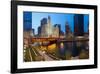 Chicago Riverside Michigan Ave-null-Framed Art Print