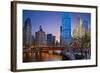 Chicago Riverside.-rudi1976-Framed Photographic Print