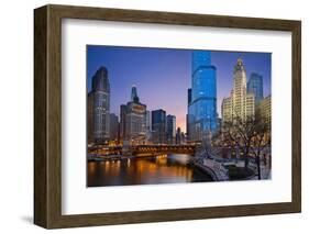 Chicago Riverside.-rudi1976-Framed Photographic Print