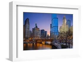 Chicago Riverside.-rudi1976-Framed Photographic Print