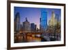 Chicago Riverside.-rudi1976-Framed Photographic Print