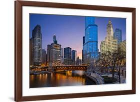 Chicago Riverside.-rudi1976-Framed Photographic Print