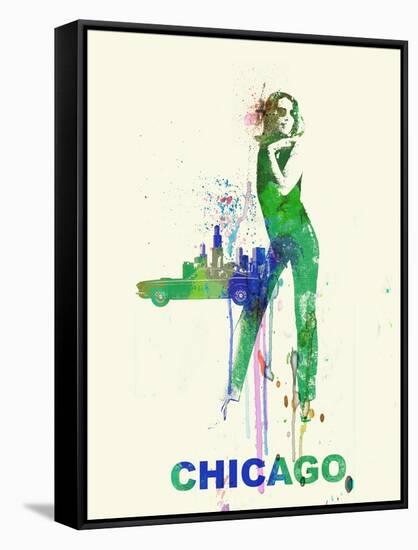 Chicago Romance-NaxArt-Framed Stretched Canvas