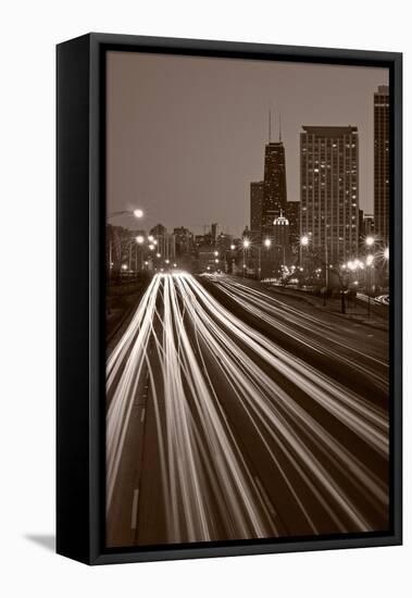 Chicago's Lake Shore Drive BW-Steve Gadomski-Framed Stretched Canvas