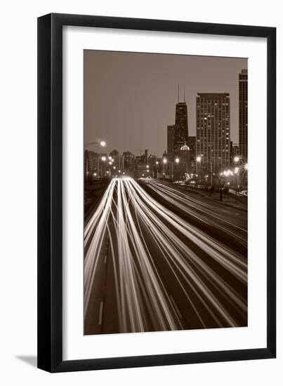 Chicago's Lake Shore Drive BW-Steve Gadomski-Framed Photographic Print