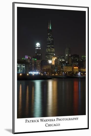 Chicago sears tower skyline-Patrick  J. Warneka-Mounted Photographic Print