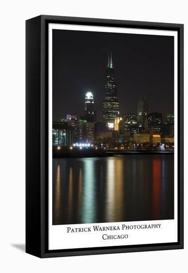 Chicago sears tower skyline-Patrick  J. Warneka-Framed Stretched Canvas