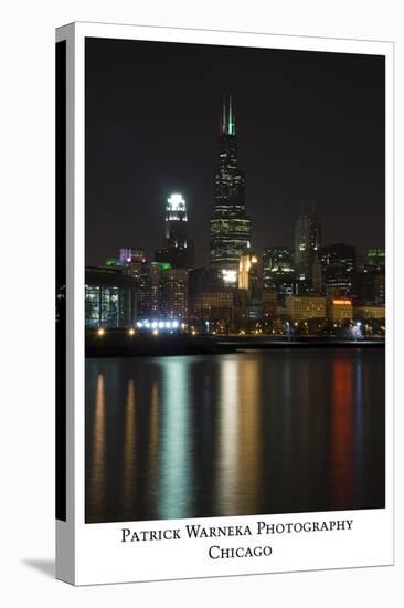 Chicago sears tower skyline-Patrick  J. Warneka-Stretched Canvas