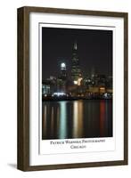 Chicago sears tower skyline-Patrick  J. Warneka-Framed Photographic Print