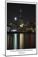 Chicago sears tower skyline-Patrick  J. Warneka-Mounted Photographic Print