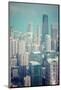 Chicago Skyline Aerial View-Curioso Travel Photography-Mounted Photographic Print