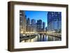 Chicago Skyline along the River-rebelml-Framed Photographic Print